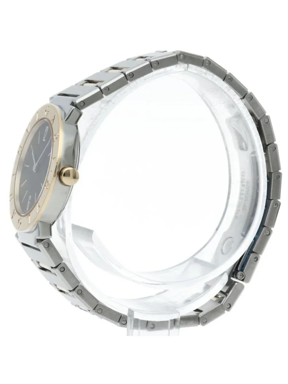 Bvlgari Watch 26 18k Yellow Gold SS Black Polished
